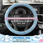 Cinnamoroll Steering Wheel Cover, Official Sanrio Car Steering Wheel Cover with Easy Clip-on Car Air Freshener – Cute and Long-Lasting Cinnamoroll Air Freshener for Car, Odor Eliminator, Fun Scents
