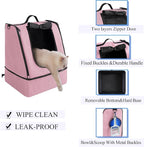 apollo walker Portable Cat Travel Litter Box with Zipped Waterproof Bag,No Collapse with Hard Base Insert at Bottom, No Leakage, No Smell, Easy to Carry, Easy to Use in Hotels