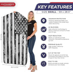Autoamerics 1-Piece Windshield Sun Shade Gray Camo American Flag USA Design - Foldable Car Front Window Sunshade for Most Sedans SUV Truck - Blocks Max UV Rays and Keeps Your Vehicle Cool - Small