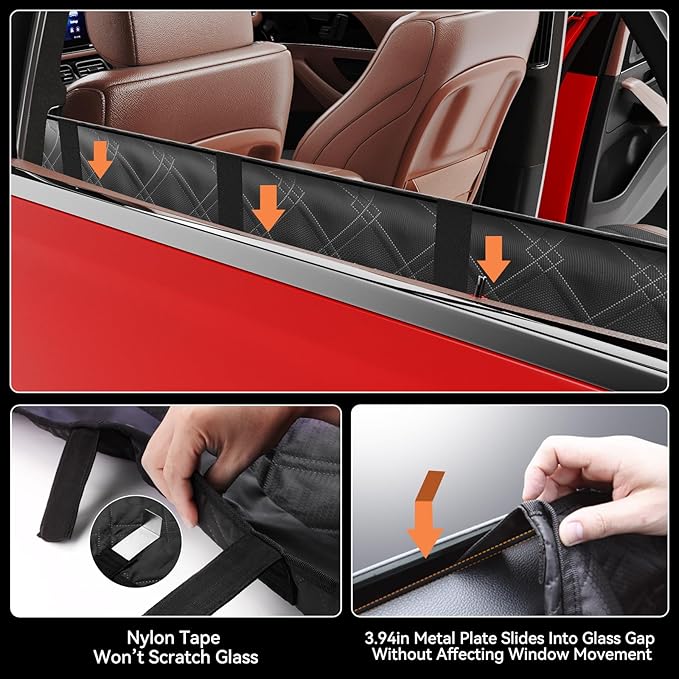 Back Seat Extender for Dogs – Waterproof Dog Seat Cover for Back Seat with Door Protection, Easy to Use and Clean, Hard Bottom, Holds 420 lbs Dog Hammock for Cars, SUVs & Small-Size Trucks