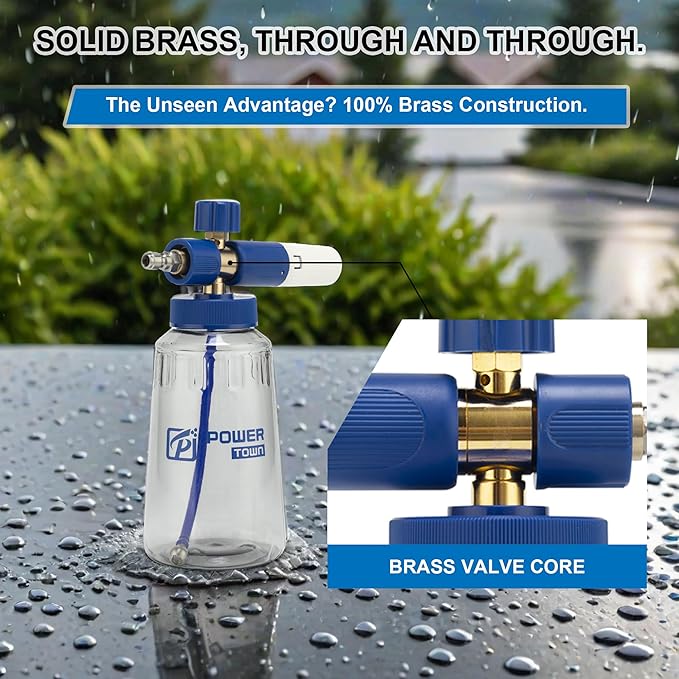 Foam Cannon Pro, Wide Mouth Soap Cannon for Power Washer, Car Wash High Pressure Snow Foam Cannon Lance for Detailing, 1/4" Quick Connector