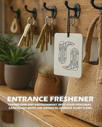 Western Cowgirl Cocktail Cologne Car Air Freshener 4 Pcs, Trendy Cowgirl Boots Cocktail Hanging Air Freshener for Cars Bathroom Dorm Books Decor, Western Accessories Gifts for Women Girls