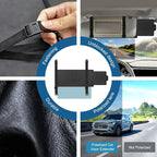 Veharvim Sun Visor Extender for Car (Polarized, UV400, PC Lens, Side Sunshade, Straps&Adjusters), Car Visor Extender Sun Blocker, Visor Extender Attachment, Anti-Glare for Safe Driving(Driver Side)