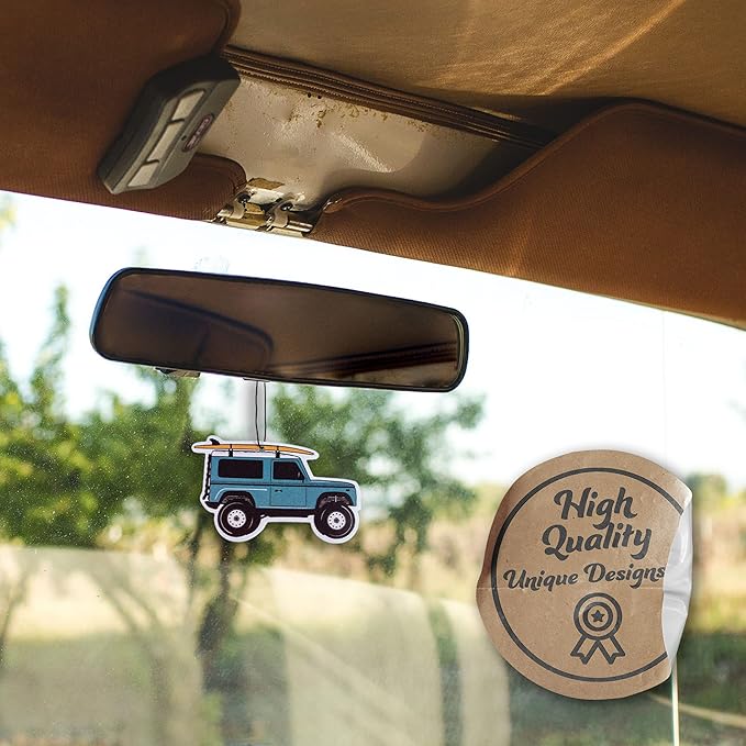 Defender and Bronco like design Car Air Freshener 6 Pack Scented With Premium Oils (6 Pack)