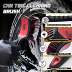 Wheel & Tire Brush Set, 2 Pack Car Wheel Brush & Tire Cleaner Brushes, Soft Bristle Rim Brush and Stiff Tire Scrub Brush, Scratch-Free Wheel Cleaning Kit for Car Detailing, Trucks, SUVs