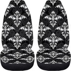 Halloween Bat Car Seat Covers 2 Pcs Breathable Front Seat Cover Stretch Polyester Fabric Cover Easy to Install Car Accessories Universal for Cars Truck SUV Van