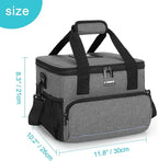 Trunab Insulated Medical Bag with Adjustable Dividers, Medicine Supplies Water-Resistant Bag for Home, Travel, Camping, Empty Bag - Patented Design,Grey