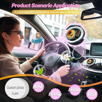 Personalized Custom Car Air Freshener, Double Sided Custom Photo, Record Player Shaped Fragrance Vent Clip, Unique and Cute Car Interior (Customize, Hanging B)