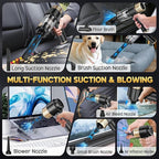 JONYJ Handheld Car Vacuum Cleaner, 16000PA Hand Held Vacuum Portable Cordless, 2 in 1 Air Duster and Vacuum Cleaner with LED Light, Multi-Nozzles, 120W High Power Mini Vacuum for Home, Pet, Office