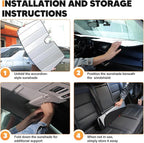 KUST Windshield Sun Shade for Kia Sportage NQ5 2023-2025 2026 Foldable Thicken Window Sunshade UV Protection Keep Cool Sunshield Easy Install Sun Visor Accessories Aluminum Film