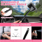 AUTODECO 39Pcs Car Cleaning Wash Kit Interior Detailing Cleaner Kit with High Power Handheld Vacuum, Brush Set, Windshield Tool, Duster, Towels, Tire Brush, Complete Car Care Tools, Pink