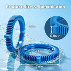 Funmit 896584000-143 Blue Front Tire Kit with Super Hump Replacement for Haywood Poolvergnuegen Select Pool Cleaners and Perfectly Compatible with Hayward Phoenix Cleaners (2 Pack)