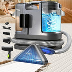 Portable Carpet Cleaner Machine,Carpet & Upholstery Cleaner Machine,15KPA Portable Small carpet Cleaner with Powerful Suction,Handheld Carpet Cleaner with 3 Brushead,portable Carpet cleaner for Pets