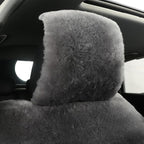 Natural Fur Sheepskin Universal car seat Covers for seat Cushion Auto Accessories, (High Grade Grey, Universal Fit)