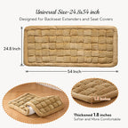 Soulbond Dog Bed for Car Back Seat Soft Plush Backseat Pet Bed Mat Non-Slip Travel Pet Mat, Fuzzy Plaid Dog Seat Cover, Fit for Backseat Extenders and Trucks SUVs (Light Brown, 54" x 24.8")