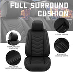 CTDS Car Seat Covers for Toyota Corolla 2000-2026, Stylish Sport Seat Cover, Premium Nappa Leather Car Seat Cover. Automobile Seat Covers Sets.(Standard 2 Seats/Pure Black)