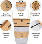 Living in a Bubble Wet Dry Laundry Bag – Portable Waterproof Laundry Hamper for RV, Campervan & Travel – Foldable Clothes Organizer with Separate Wet & Dry Compartments