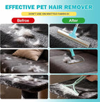 Vivifying Carpet Rake Pet Hair Remover Set, 56” Adjustable Long Handle Plus 2 Handheld Tools, Deep Cleans Pet Hair from Carpets, Rugs, Mats & Upholstery