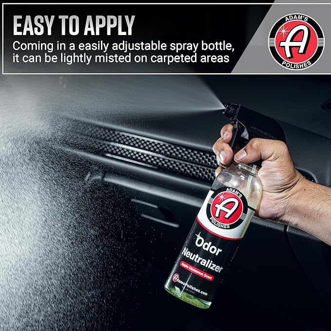 Adam's Polishes odor Neutralizer (Apple Cinnamon, 16 fl. oz) - Car Air Freshener Spray That Eliminates Harmful Odors from Car Interior Accessories, Leather, Carpet, Upholstery & Pet Odors