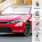 Windshield Sun Shade Custom Fit for 2023 2024 2025 2026 Honda Accord Accessories Foldable Sunshade Sun Blocker Protect Car from Sun Rays & Heat Damage Keep Car Cooler