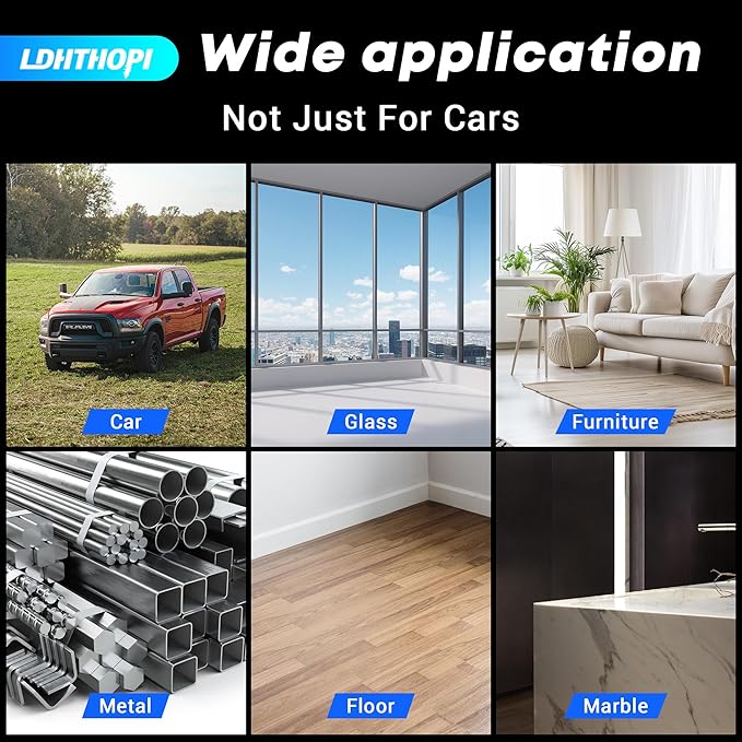LDHTHOPI Buffer Polisher Kit for Car - 6/7 Inch Rotary 1600w Polisher Buffer Waxer,7 Variable Speed 1000-3500rpm,Detachable Handle Buffing Machine for Car, Boat Sanding, Polishing Waxing, Blue 3