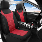 3D Air Mesh Car Seat Cover Front Sets Washable and Breathable Premium Cloth Automotive Vehicle Seat Covers for Cars Interior, Universal Fit for Most Cars, Sedan, Truck, SUV(Black/Red)