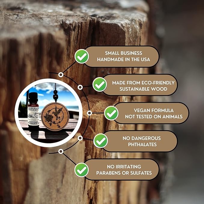 Personalized Car Air Freshener, Wood Diffuser and Fragrance Oil Set, Custom Message, Rearview Mirror Charm, Bigfoot Believe, Sasquatch, Auto Accessory for Men or Women (Caribbean Bay Rum)