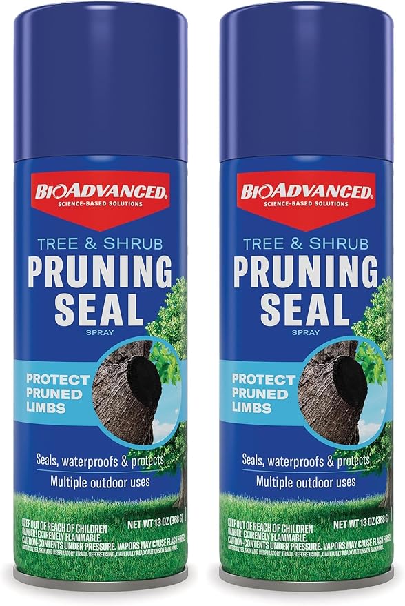 BioAdvanced 820045B Tree & Shrub Seal, Spray Can, 13oz Pressurized Pruning Sealer, 13 Ounce (Pack of 2), Blue