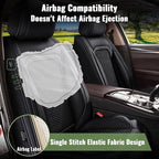 Full Set Car Seat Covers for Subaru Legacy 1995-2023 2024 2025, Breathable Cooling Ice Silk Leather Automobile Seat Covers, 5 Seats Vehicle Seat Protector Seat Cushion Auto Accessories (Black)