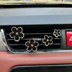 8pcs Cute Five-Petal Flower Car Air Vent Fragrance Clip Daisy Car Air Freshener Air Conditioning Outlet Clip Car Inter Decor (black white, Ocean)