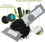 CLEVAST Activated Bamboo Charcoal Odor Absorber - 6 x 60g Air Purifying Bags Natural Fresh, Deodorizer and Moisture Eliminator for Home, Closet, Shoes, Car Air freshener Grey