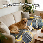 Dog Car Seat Cover, Pet Couch Covers for Car and Sofa, Non-Slip Backseat Pet Bed Mat, Machine Washable, Soft Plush Travel Seat Protector with Portable Storage Bag (Grey,23.6''×82'')