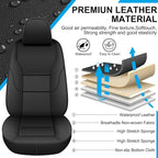 AOMSAZTO Custom Fit Seat Covers for Honda HRV 2016-2018 EX EX-L&2016-2022 LX,Full Set Faux Leather HR-V Car Seat Protector Black