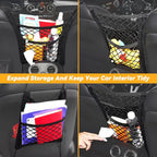 Car Dog Barrier for SUV, Pet Barrier Car Mesh Organizer for Dog & Child Drive Safety Barrier with Mesh Pockets, Storage Bag Travel Essentials Holder