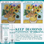 Diamond Painting Sealer & Glue, Clear, Permanent Fixation & Shining Effect, Art Glue for 5D Diamond Painting, Puzzles & DIY Crafts (120ml*2)