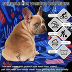 Car Seat Covers 2pcs Waterproof Towel Car Seat Cover Universal Fit for Most Trucks SUV Fitness Athletes Pets Gym and Water Sport，Dinosaur