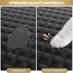 Waterproof SUV Cargo Liner for Dogs - Pu Leather Pet Car Seat Cover Protector with Bumper Flap, Non-Slip Backseat Mat for SUVs, Sedans, Vans Trunk | Easy Clean, Scratch Resistant (Black, Extra Large)