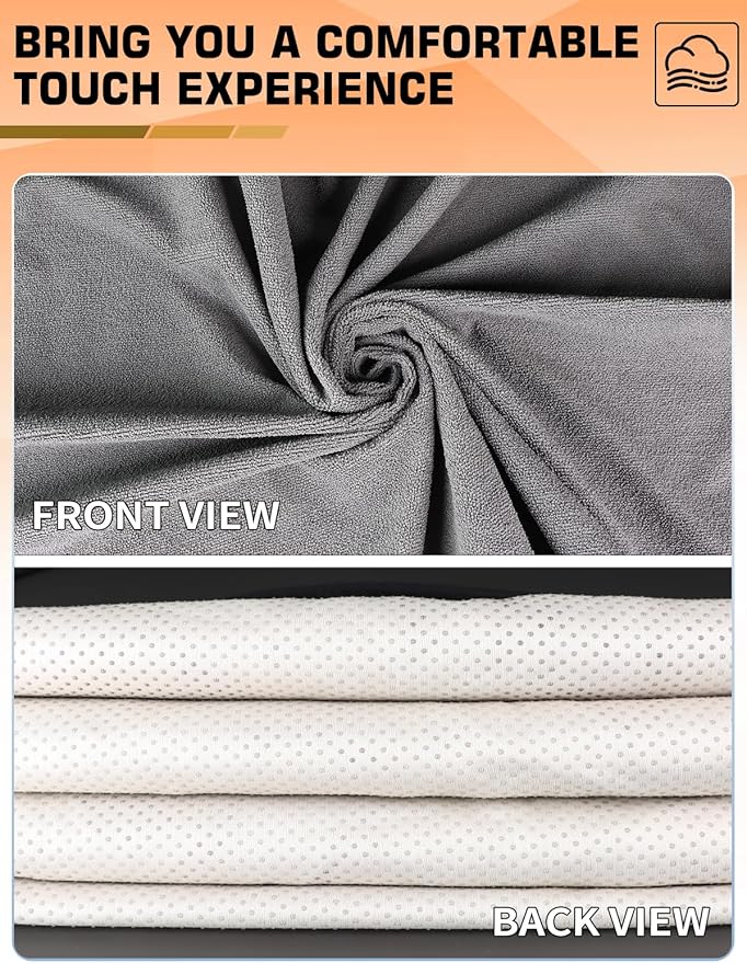 Waterproof Towel Car Seat Cover, Sweat Protection for Yoga, Swimming & Beach, Universal Non-Slip Seat Protector for Cars and SUVs, Post-Workout Essentials, Machine Washable (Gray, 1-Pack)