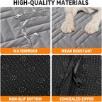 YJGF Dog Mat for Back Seat Extender for Dogs,Dog Bed for Car,Hard Bottom Seat Cover,Pet Cover for Hammock(Gray, for Truck Back seat Extender)