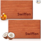 2 Pcs Wood Car Air Freshener Starter Refill Kit Car Odor Eliminator, Scent Deodorizer Vehicle Scent Diffuser for Cabin, Truck & Suv Visor Clip, No Clip Included(Amber, Coconut)
