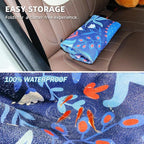 Waterproof Sweating Car Seat Cover for Post Gym Workout, Running, Swimming, Beach and Hiking, Universal Fit Non-Slip Bucket Seat Protector for Cars SUV Trucks, Machine Washable (Dinosaur)