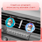 Red Bear Car Air Freshener with 6-Color Auto Light Up & 4 Scented Pads – Light Fragrance, Decorative Auto Accessories,Cute Velentine's Day Small Gift