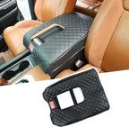 LLKUANG Car Center Console Armrest Cover Pad Fit for Toyota Tundra 2007-2021 Waterproof Leather Seat Armrest Box Cushion Pad Protector (Black + American Flag)