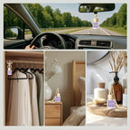 Car Air Freshener - Pack of 2 Hanging Car Air Diffuser - 0.27FL OZ/8ML Odor Eliminator - 60 Days Long Lasting Essential Oil Diffuser - Cars Accessories for Men & Women