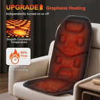COMFIER Vibration Back Massager Seat Cushion with Heat,10 Motors Massage Chair Pad,Chair Massager for Pain Relief at Office/Home,Mothers Day Gifts for Mom Dad