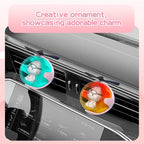 Pink Bunny Design Car Air Freshener with LED Lights & 4 Scented Pads – Light Fragrance, Decorative Auto Accessories