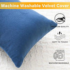 2 Pack Small Pillow, Memory Foam Mini Pillow 11 X 7 Inches for Travel, Sleeping, Nap and Neck, Knee, Lumbar Support, Tiny Cushion for Pet, Dogs (Blue)