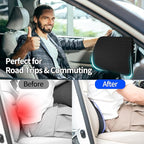 Lumbar Support Pillow for Car & Office Chair - High-Density Memory Foam for Sciatica & Lower Back Pain Relief - Non-Slip Back Support Cushion for Long Commutes & Desk Workers (4D Mesh Black)