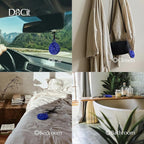 Car Air Freshener Hanging, Car Fresheners Long Lasting for Men & Women, Refillable Essential Oil Diffuser with 7 Beads + 14 Refills, 40-50 Days Scent for Home, Office, Bathroom - Ocean
