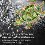 2PCS Bling Tortoise Car Air Vent Clips, Crystal Cute Turtle Air Fresheners Diffuser Vent Clip, Rhinestone Air Conditioning Outlet Clip Charm Car Interior Decor for Women Men